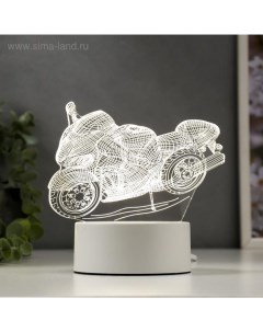 Светильник «Гоночный мотоцикл» LED белый от сети 9.5×16×14 см Risalux