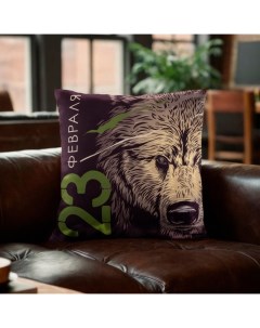 Подушка декоративная «. 23 февраля», 40×40 см, велюр Этель