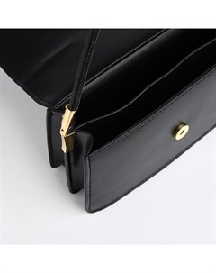 Сумка женская на клапане, 24×13×8 см, чёрная Nazamok