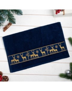 Полотенце махровое «. Новый год: Олени», 50×90 см, хлопок 100% Этель