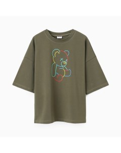 Футболка детская, хаки, рост 98 см Minaku