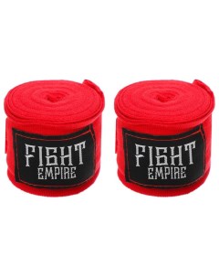 Бинт боксёрский эластичный 3 м, цвет красный Fight empire