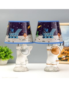 Настольная лампа с абажуром «Космос », Е14, 15 Вт, 20×20×35 см, МИКС Risalux