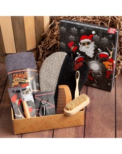 Набор новогодний подарочный «Новый год: Самый крутой Санта»‎ полотенце и аксессуары Этель