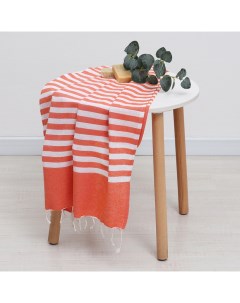 Полотенце - пештемаль пляжное Marine, 75×170 см, оранжевое Lovelife