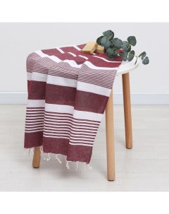 Полотенце - пештемаль пляжное Resort, 75×170 см, 80% хл, 20% пэ, 190 г/м², бордовое Lovelife