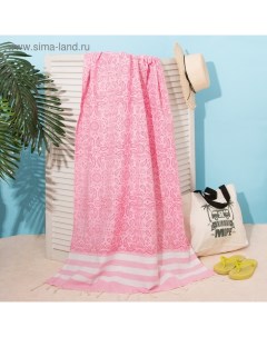 Полотенце - пештемаль для ванны «. Персия», 90×170 см, розовое Этель