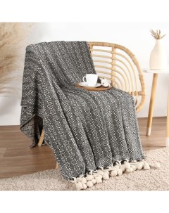 Плед SL Home Ethnics, 220×240 см с помпонами, 500 г/м² Sima-land home
