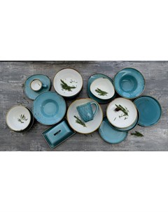 Тарелка «Церера», d=20.3 см, фарфор, голубая Magistro