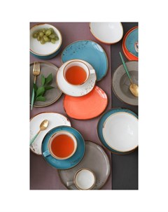 Тарелка «Церера», d=20 см, фарфор, коричневая Magistro