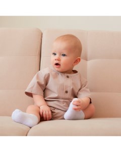 Комплект детский (футболка и шорты), рост 74-80 см, бежевый Minaku