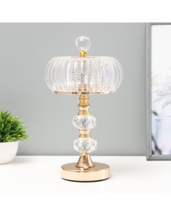 Настольная лампа сенсорная «Ренди» LED 3 Вт 3000-6000К USB АКБ диммер золото 15.5×15.5×30 см Risalux