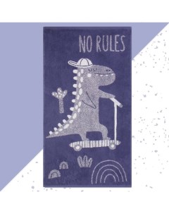 Полотенце детское махровое «» No rules, 50×90 см, хлопок 100%, синее Этель