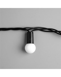 Гирлянда «Нить» 10 м с насадками «Шарики 1.5 см», IP44, тёмная нить, 100 LED, свечение мульти (RG/RB), мигание, 220 В Luazon lighting