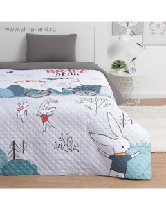 Покрывало 1.5-спальное «» Brave bear, 145×210 см, микрофибра Этель
