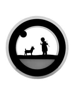 Бра «Девочка и щенок» LEDx90 черная 22×3.8×22 см Bayerlux