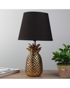 Лампа настольная с абажуром «Ананас» Е14 золото 20×20×36.5 см Risalux