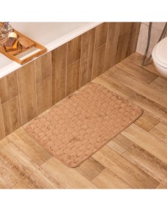 Коврик для ванной «. Ромбы», 50×80 см, бежевый Этель