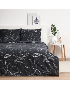 Постельное бельё 1.5-спальное «. Мрамор», поплин Павлина