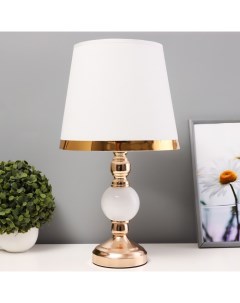Настольная лампа «Дейла» Е27 40 Вт бело-золотой 25×25×44 см Risalux