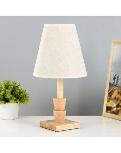 Настольная лампа «Ульн» E27 40 Вт светлое дерево 19.5×19.5×38 см Risalux