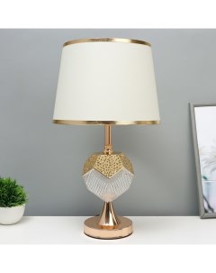 Настольная лампа с подсветкой «Джемма» Е27 40 Вт золото 25×25×45 см Risalux