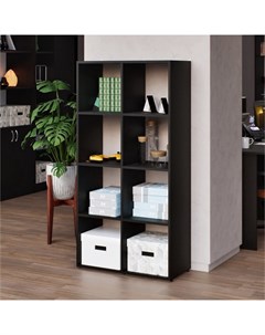 Стеллаж кубический «. Куб - 8», 720×330×1412 мм, цвет чёрный матовый Клик мебель