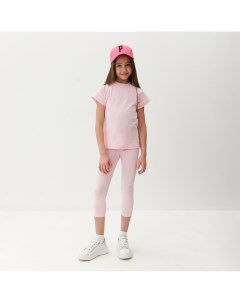 Комплект для девочки (майка и велосипедки), розовый, рост 134 см Minaku