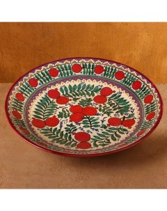 Ляган Риштанская Керамика "Гранат", 41 см Шафран