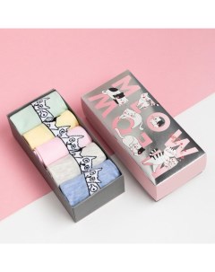 Носки женские Meow, набор 5 пар, р-р 35-38 Kaftan