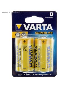 Батарейка солевая SUPER LIFE D набор 2 шт Varta