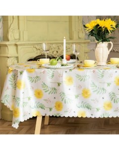 Скатерть «» Yellow flowers, размер 145×220 см Доляна