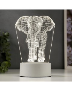 Светильник «Слон» LED белый от сети 9.5×12.5×19 см Risalux