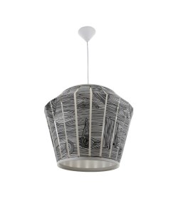 Светильник 1673/1WT E27 40 Вт бело-черный 48×48×36-136 см Bayerlux