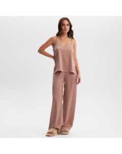 Пижама женская (майка, брюки) Silk, размер 46, пудровая Kaftan