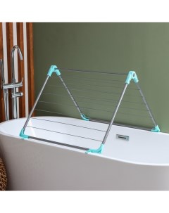 Сушилка для белья на ванну складная, рабочая длина 10 м, МИКС Ника