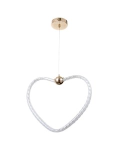 Светильник «Сердце» LEd=36 Вт золото 46×6×35-120 см Bayerlux