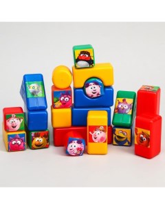Кубики детские «», набор 20 элементов, 4×4 см Смешарики