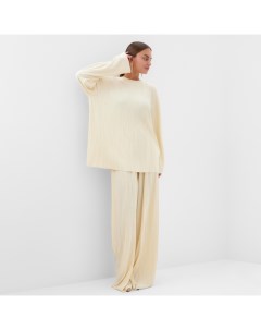 Костюм женский (блуза, брюки) Classic collection, размер 48-50, бежевый Mist