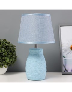 Лампа настольная 16249/1BL Е14 40 Вт синий/плетёнка 20×20×33.5 см Risalux