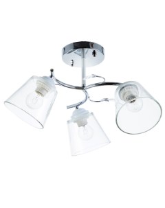 Люстра потолочная «Аиша», 3хЕ27, 40 Вт, хром, 50×50×27 см Bayerlux