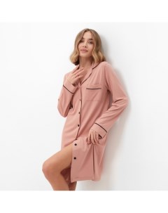 Сорочка ночная женская : Home collection, тёмно-бежевая, размер 42 Minaku