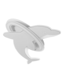 Люстра с ПДУ «Дельфин» LED 140 Вт 3000-6000К диммер белый 60×60×9 см Bayerlux