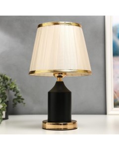 Лампа настольная 16136/1BK E27 40 Вт черно-золотой 21×21×34 см Risalux