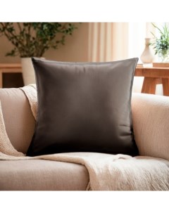 Чехол на подушку «», кожзаменитель, 45×45 см, чёрный Этель