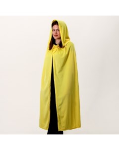 Карнавальный плащ взрослый, плюш, длина 115 см, жёлтый Страна карнавалия