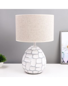 Настольная лампа «Камилла» Е27 40 Вт бело-серый 27.5×27.5×42.5 см Risalux