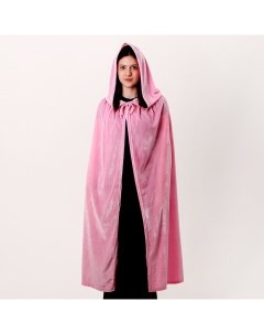 Карнавальный плащ взрослый, плюш, длина 115 см, розовый Страна карнавалия