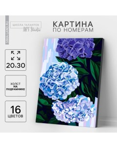 Картина по номерам на холсте с подрамником «Гортензии», 20х30 см Школа талантов