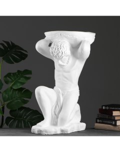 Фигура с кашпо "Титан" белый, 4л / 40х70х42см Хорошие сувениры
